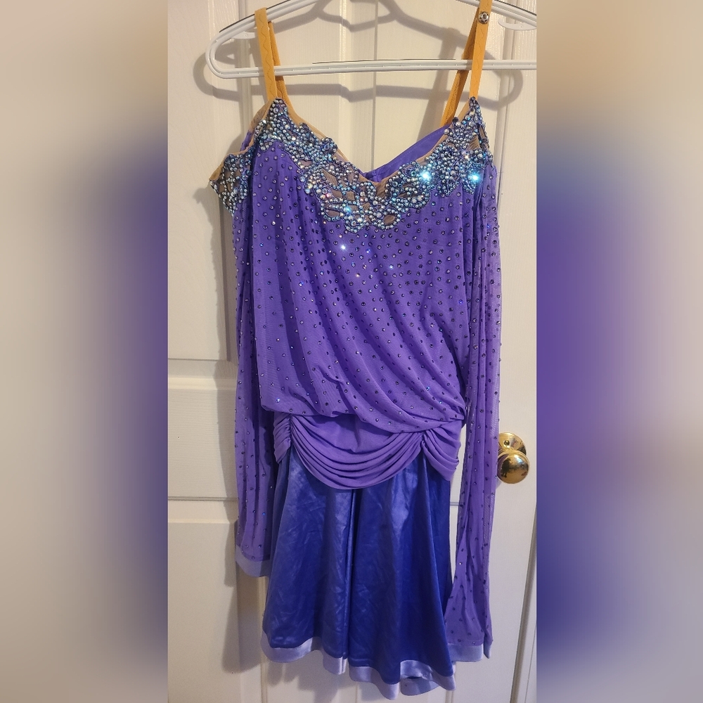 Made For Movement Elegant Purple Rhythm/Latin Ballroom Dress